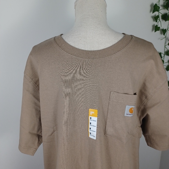 Carhartt Loose Fit Pocket Tee NEW Mens Medium Beige -Heavyweight -Short Sleeve - Picture 3 of 15